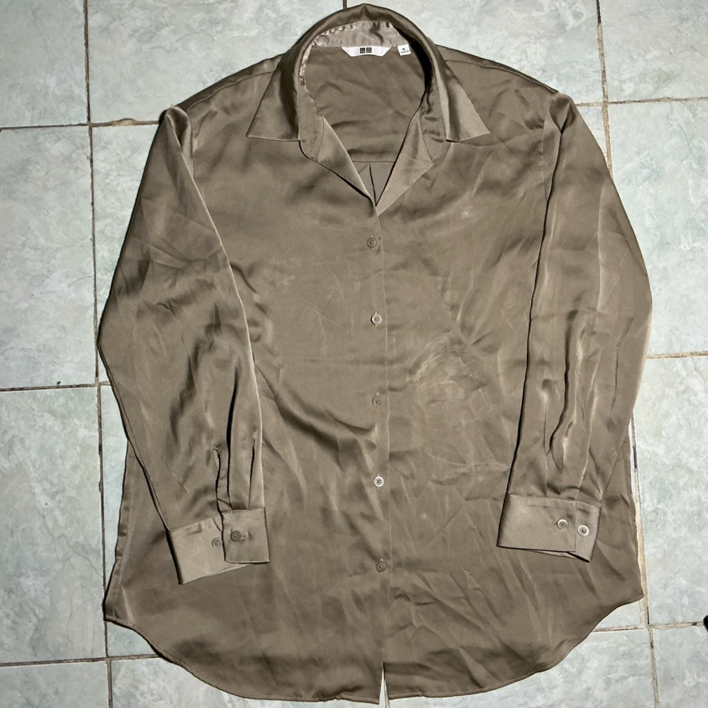 blouse satin uniqlo