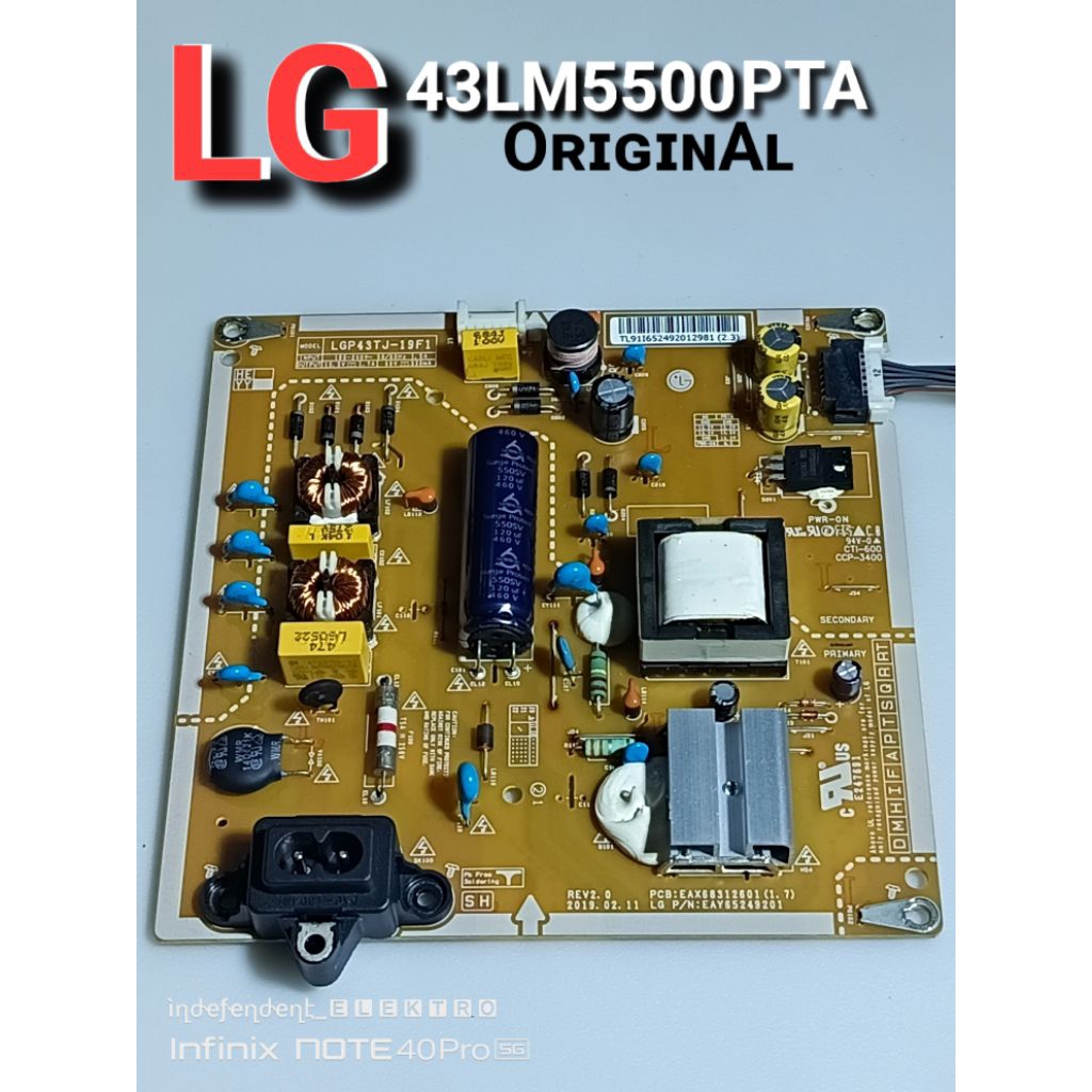 Power supply Tv LG 43LM5500PTA   power supply Lg 43lm5500pta    psu Tv lg 43inchi