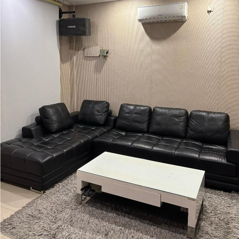 Melandas Sofa Model L Genuine Leather + Meja Informa