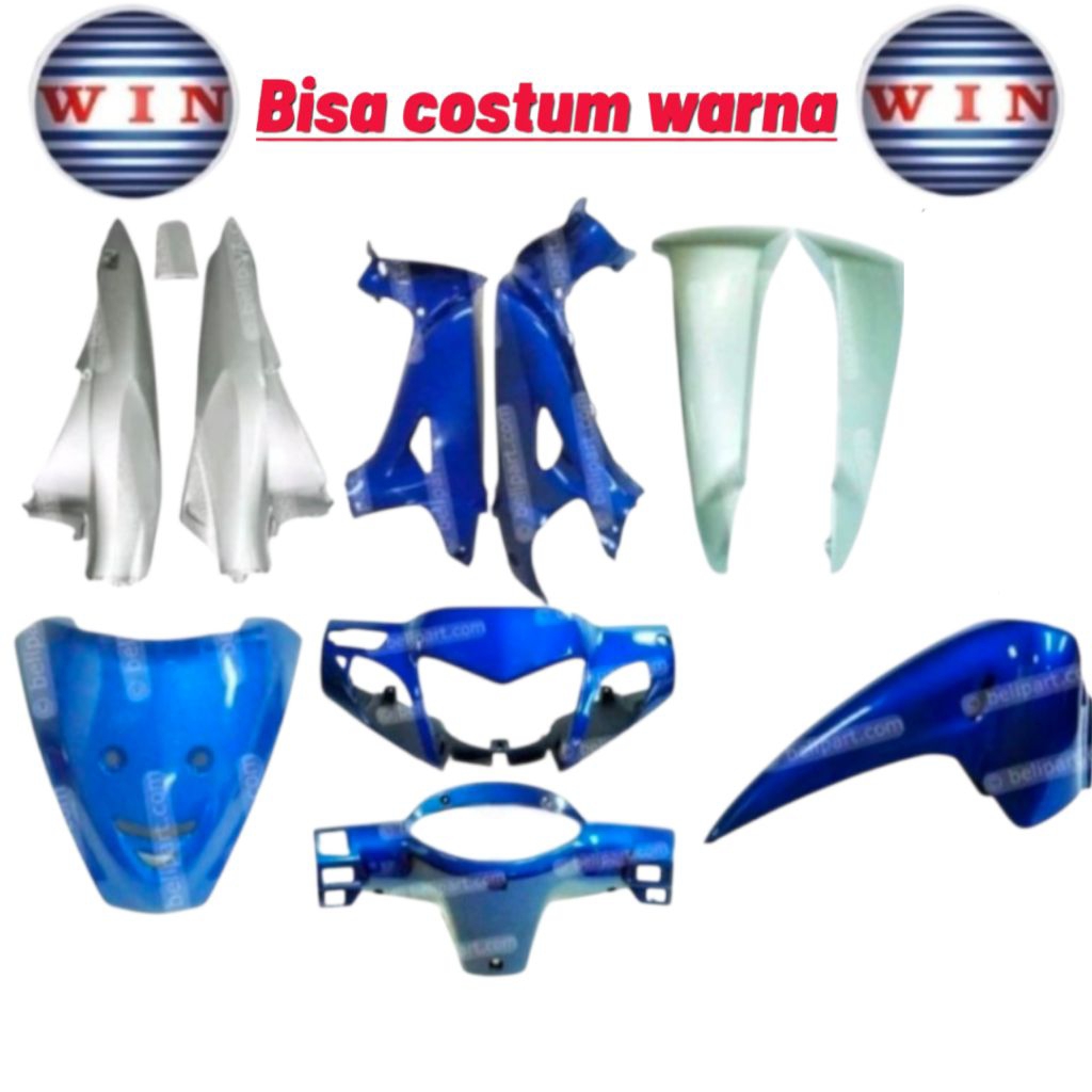 Cover Body Halus Full Sett Karisma X 125 Biru Silver Body Halus Full Set Karisma 125X