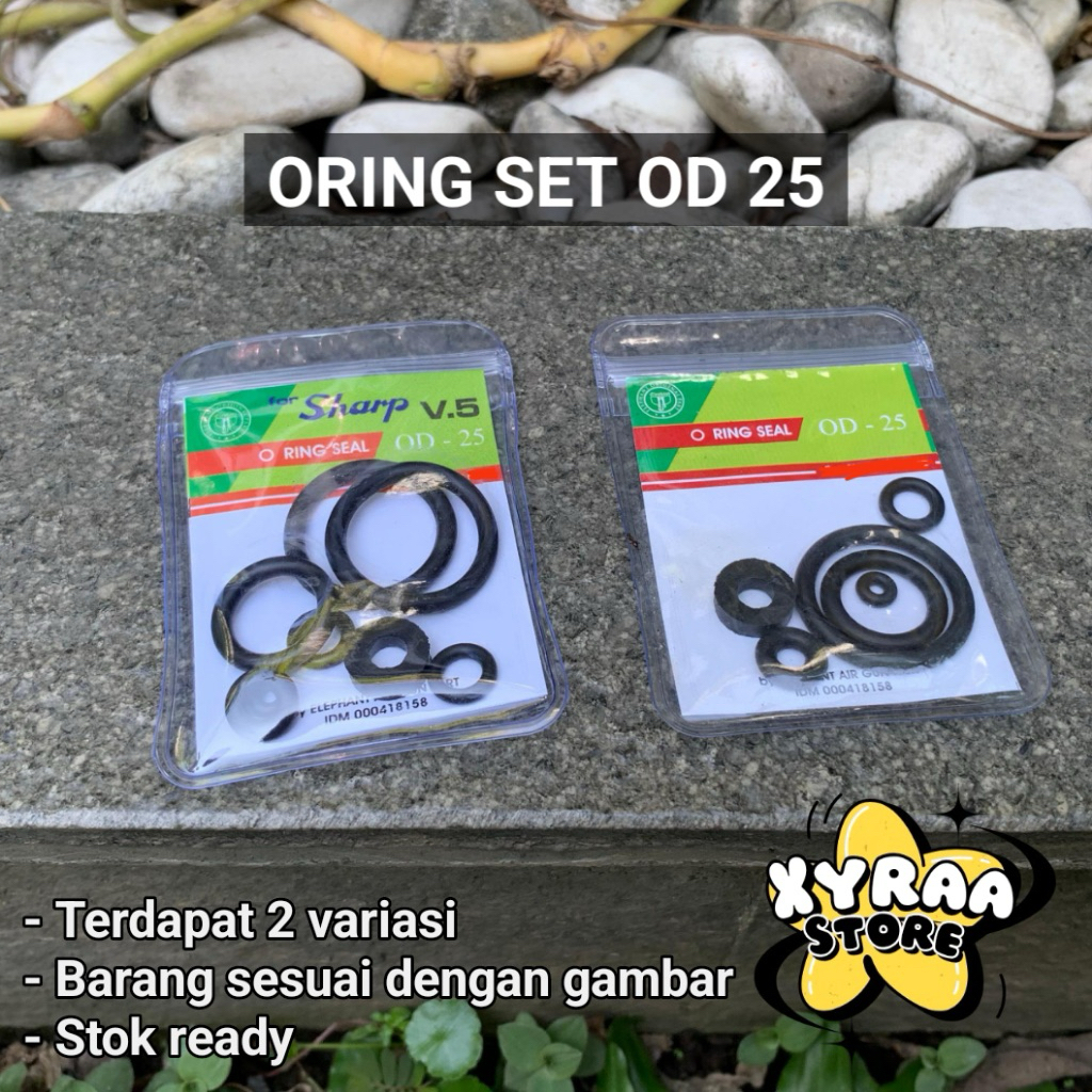 oring set pompa angin v5 od 25 - sil set od 25