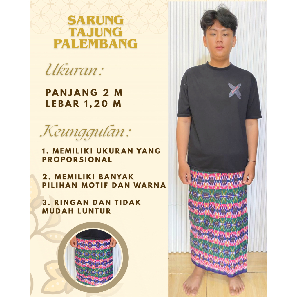Songket Pash - Kain Sarung Tajung Mesin Khas Palembang Berbagai Macam Motif Dan Warna