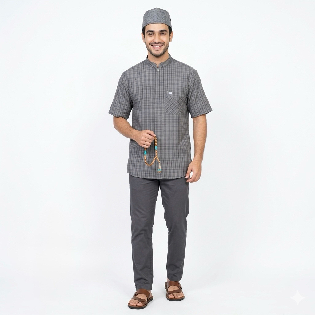 Baju taqwa modern pria koko alwafa signature lengan pendek warna