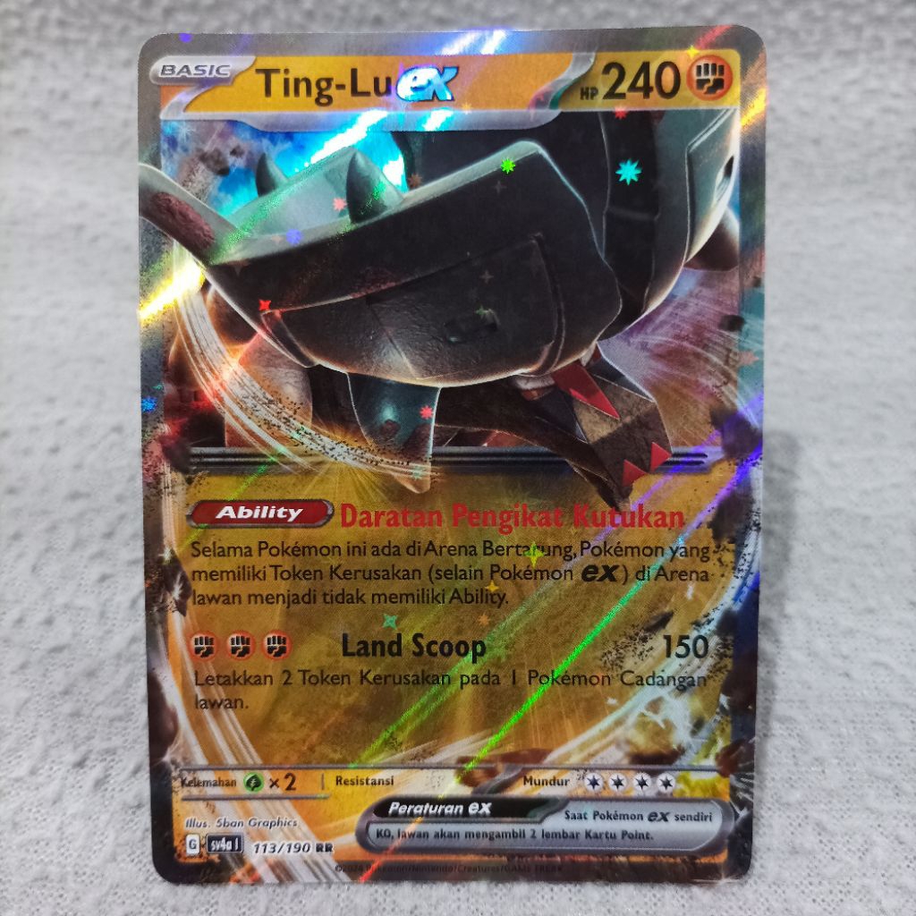 Pokemon indonesia TCG ting-lu ex 113/190 RR sv4a