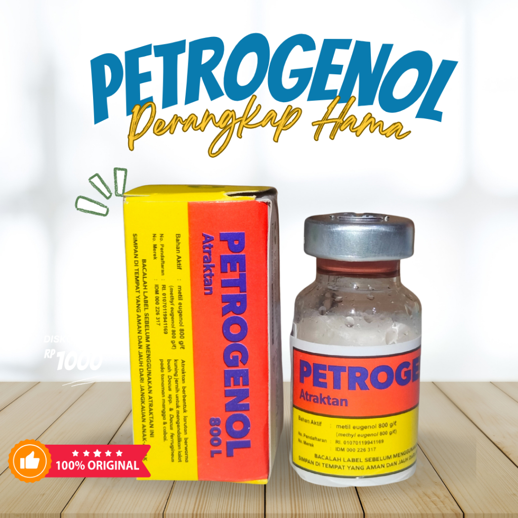 Petrogenol 5ml Atraktan Perangkap Lalat Buah Mengurangi Populasi Lalat Buah Jantan Hama Tanaman Buah
