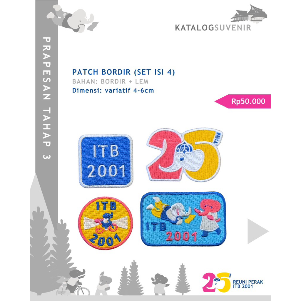 Patch Bordir - Reuni Perak ITB 2001