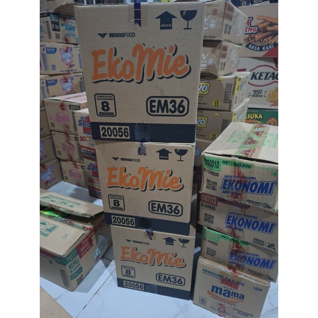 Mie Kering Eko Mie Instan 600gr Tanpa Bumbu