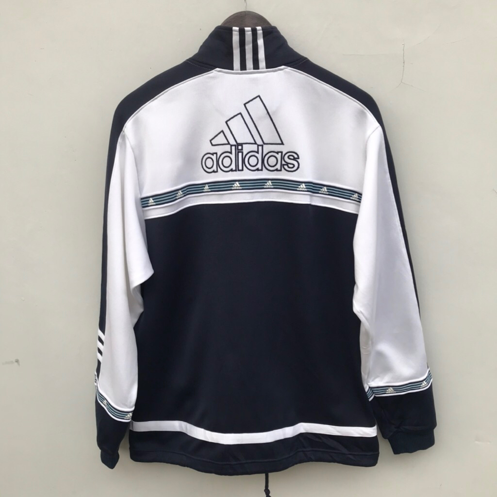 Jaket by Adidas Big Logo Made in Japan Tracktop Jacket Navy/White sz Medium