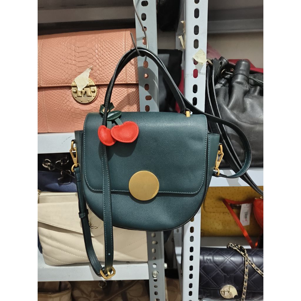 Oryany Green Lottie Saddle Crossbody Bag