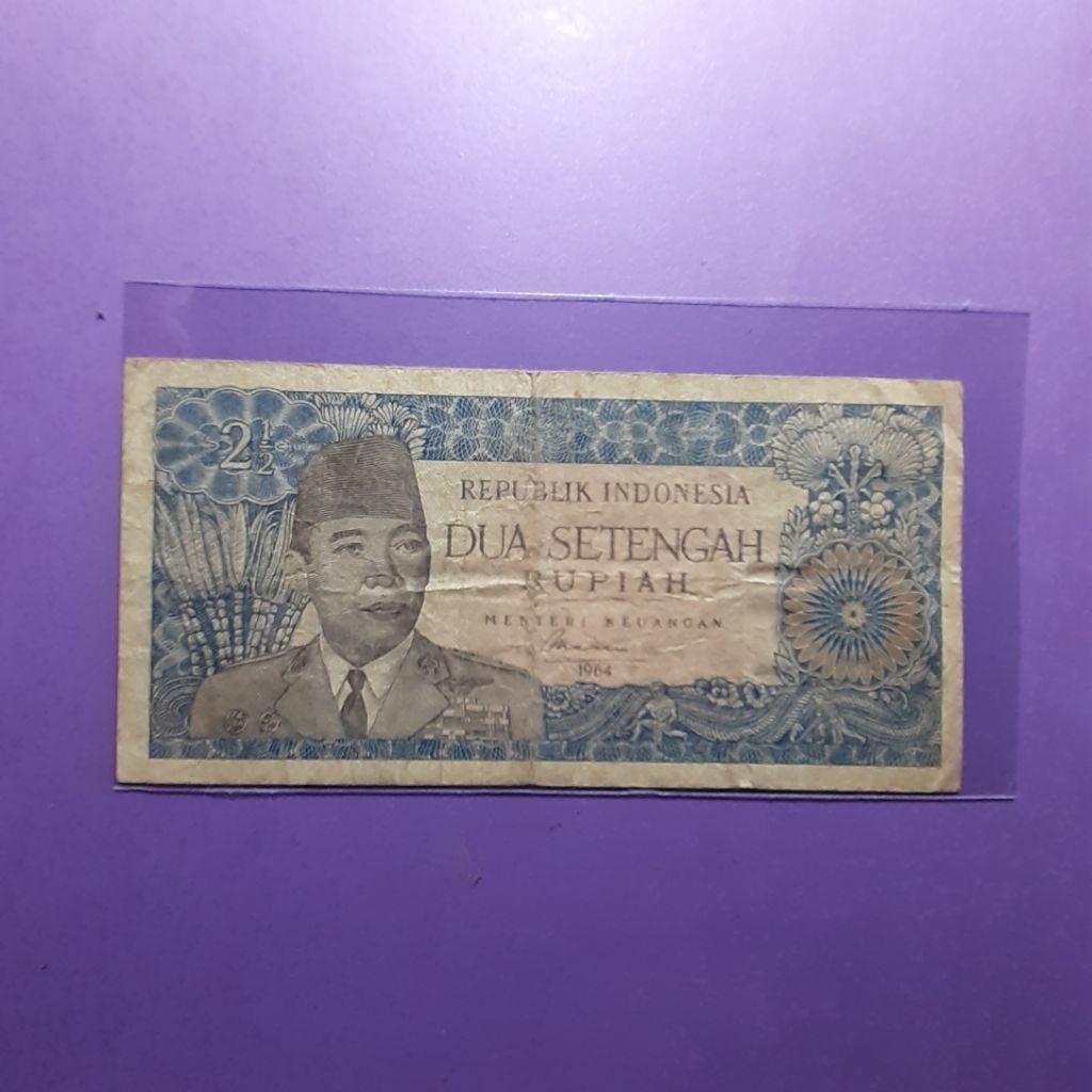 uang kuno 2,5 rupiah sukarno