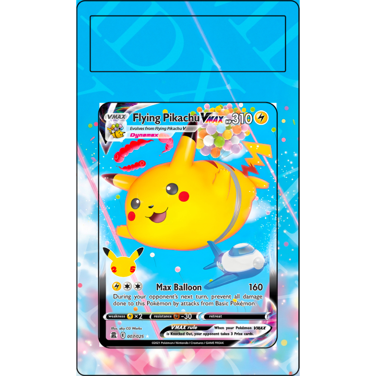 Flying Pikachu VMAX #7 Pokemon Celebrations (Custom Extended Art)