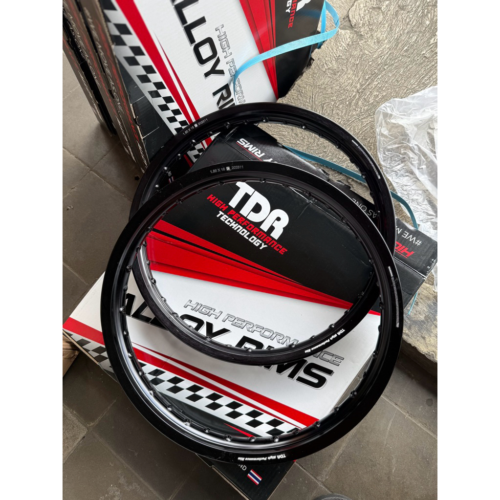 Velg Velk Peleg TDR 160 185 ring 18 Tdr black Hitam Rx king Rxk