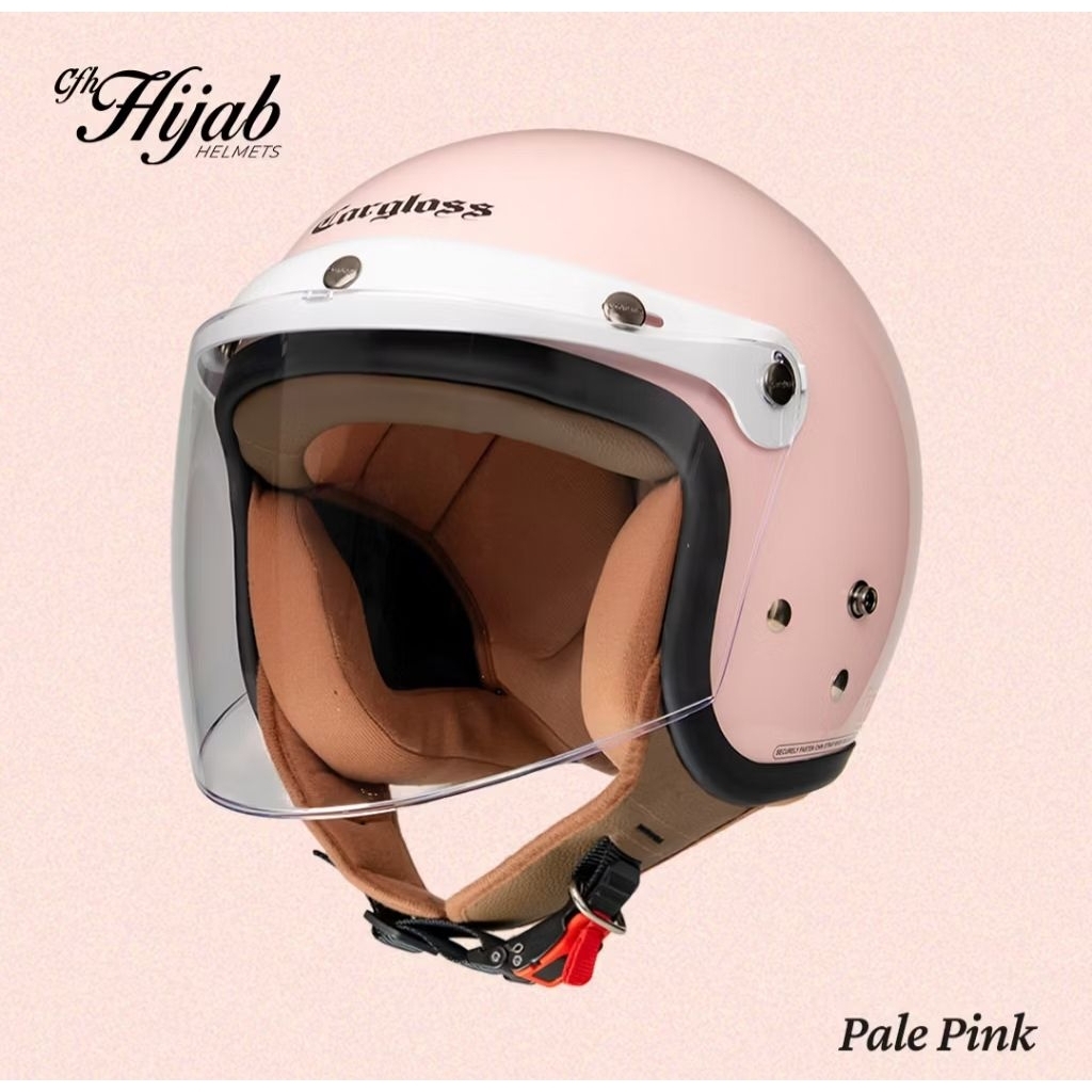 Cargloss CFH Hijab Solid Original Helm Cargloss hijab Plus Kaca