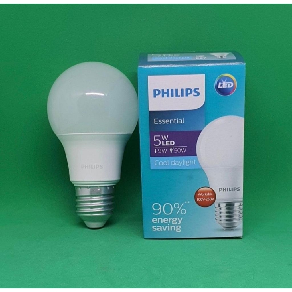 Lampu LED Essential Philips 5 Watt 7 Watt 9 Watt 11 Watt 13 Watt Cahaya Putih