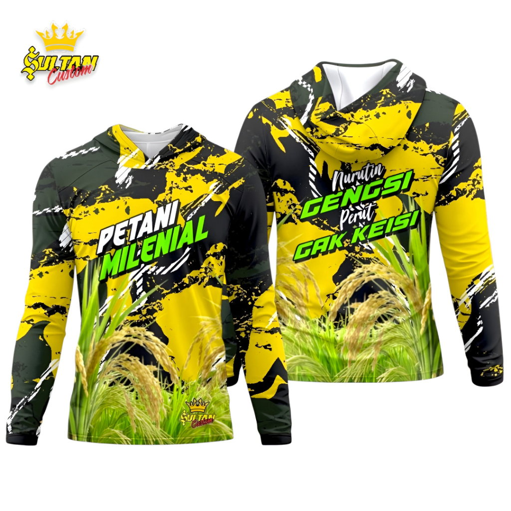 Jersey Petani Milenial Lengan Panjang Kaos Jersey Petani Muda Sawah Indonesia Terbaru