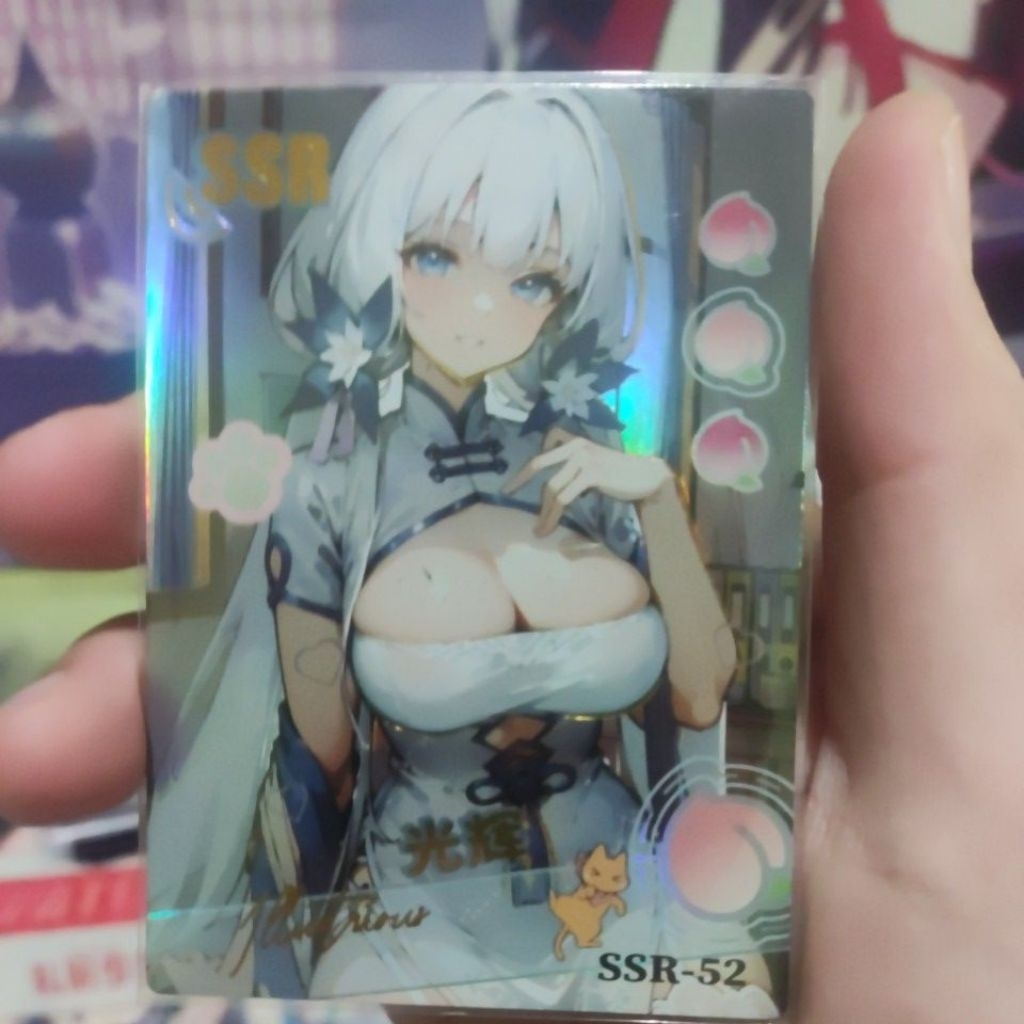 SSR Illustrious Azur Lane peach party ccg collection card game goddess