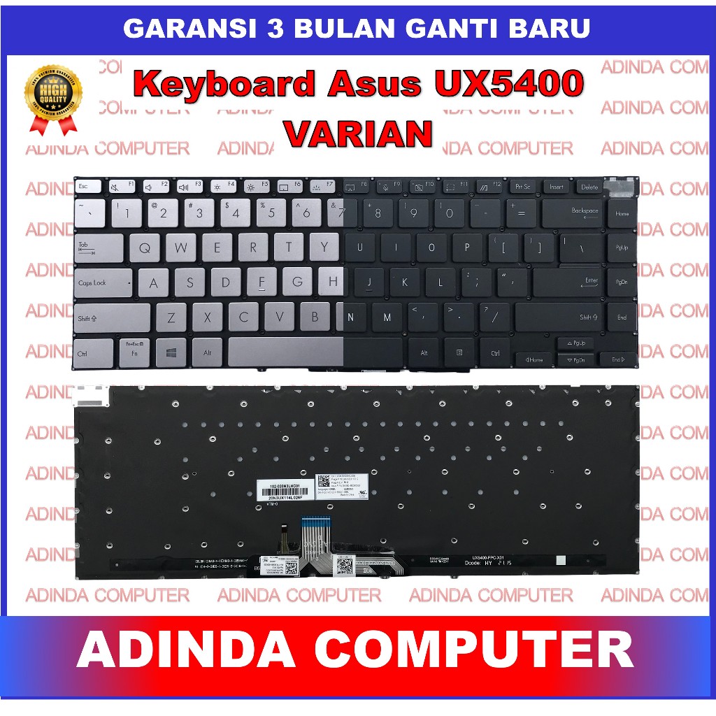 Keyboard Asus Zenbook 14x OLED UX5400 UX5401 UX5401E UX5401EA UX5401Z UX5401ZA UX5401ZAS Black-Silve