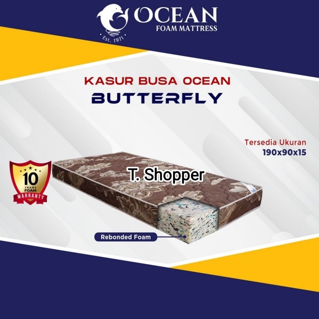 Tilam / Kasur Busa Butterfly Ocean Garansi 10 Tahun