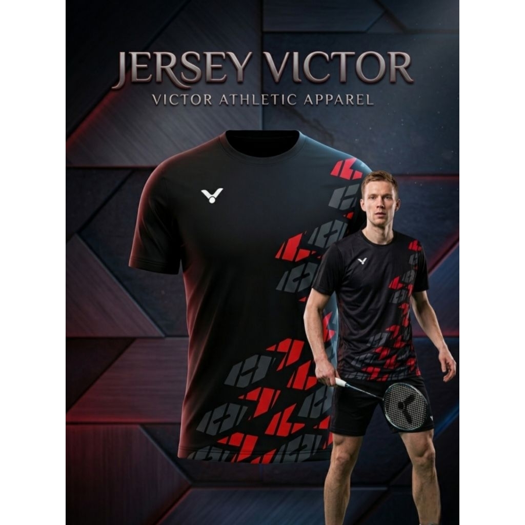 Jersey kaos victor badminton tenis atletic