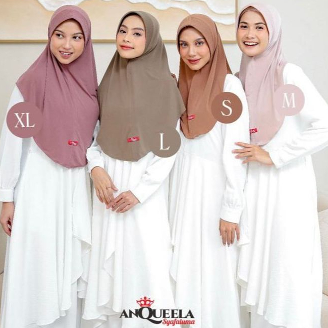 [AQS] ANQUEELA SYAFALUMA _ PAD ALIEF_ Hijab Instan Pad Antem Size S M L XL  Material Jersey ity