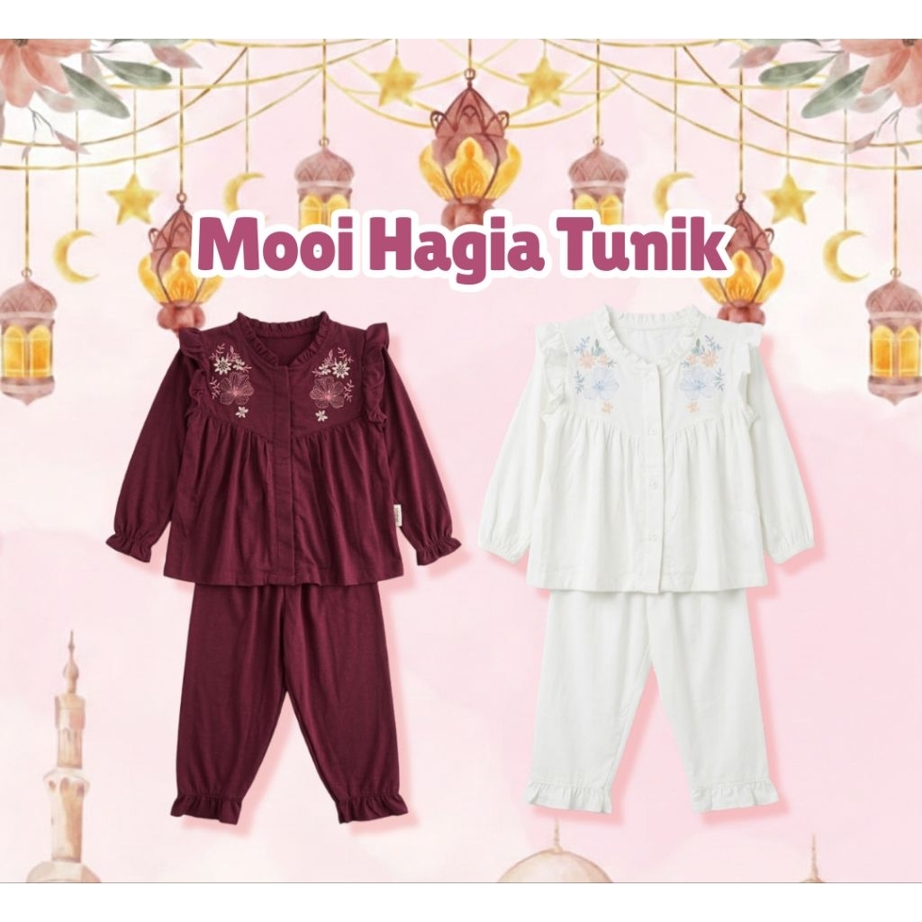 Mooi Hagia Setelan Tunik - Setelan Tunik Anak Perempuan