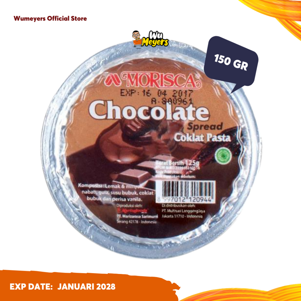 Morisca Chocolate Jam - Selai Oles Coklat Cup 150gr