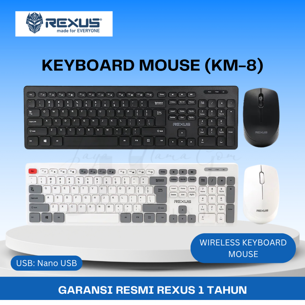 REXUS KM8 - KM8 V2 Keyboard Mouse Wireless