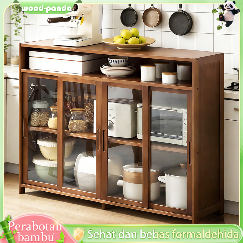 Lemari Dapur Lemari Makan Meja Dapur Dapur Serbaguna Lemari Lemari Dapur Bambu 86/117 CM