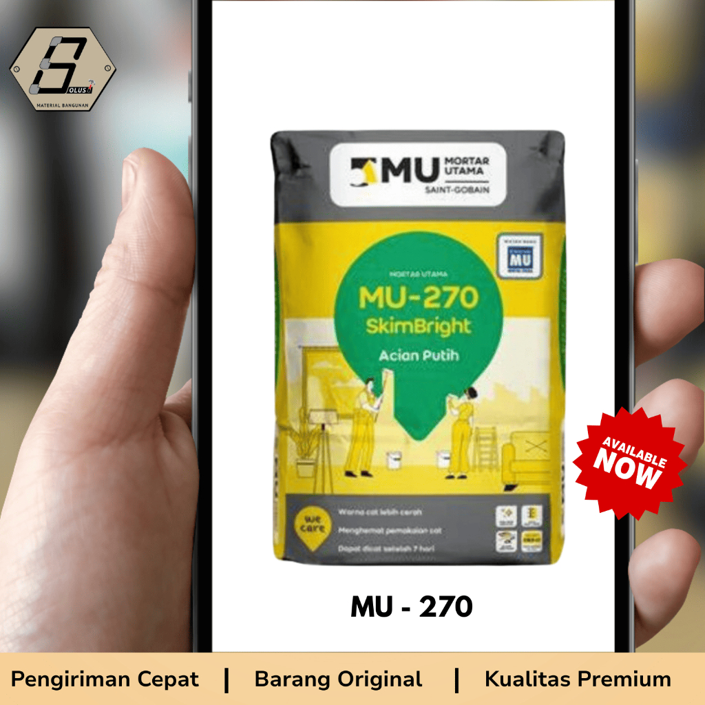SEMEN MORTAR UTAMA MU - 270 ACIAN PUTIH