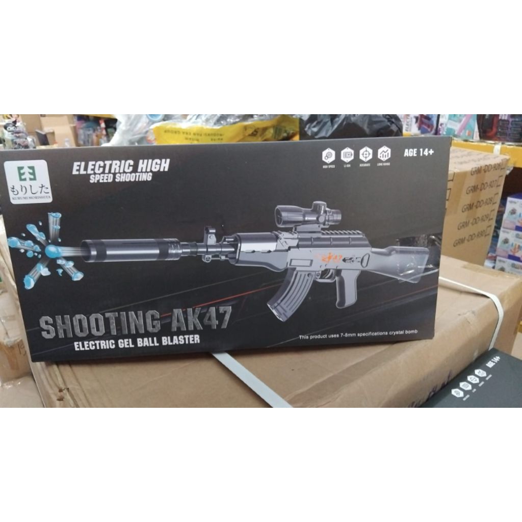 mainan anak SHOOTING AK47 ELEKTRIK GELBALL BLASTER