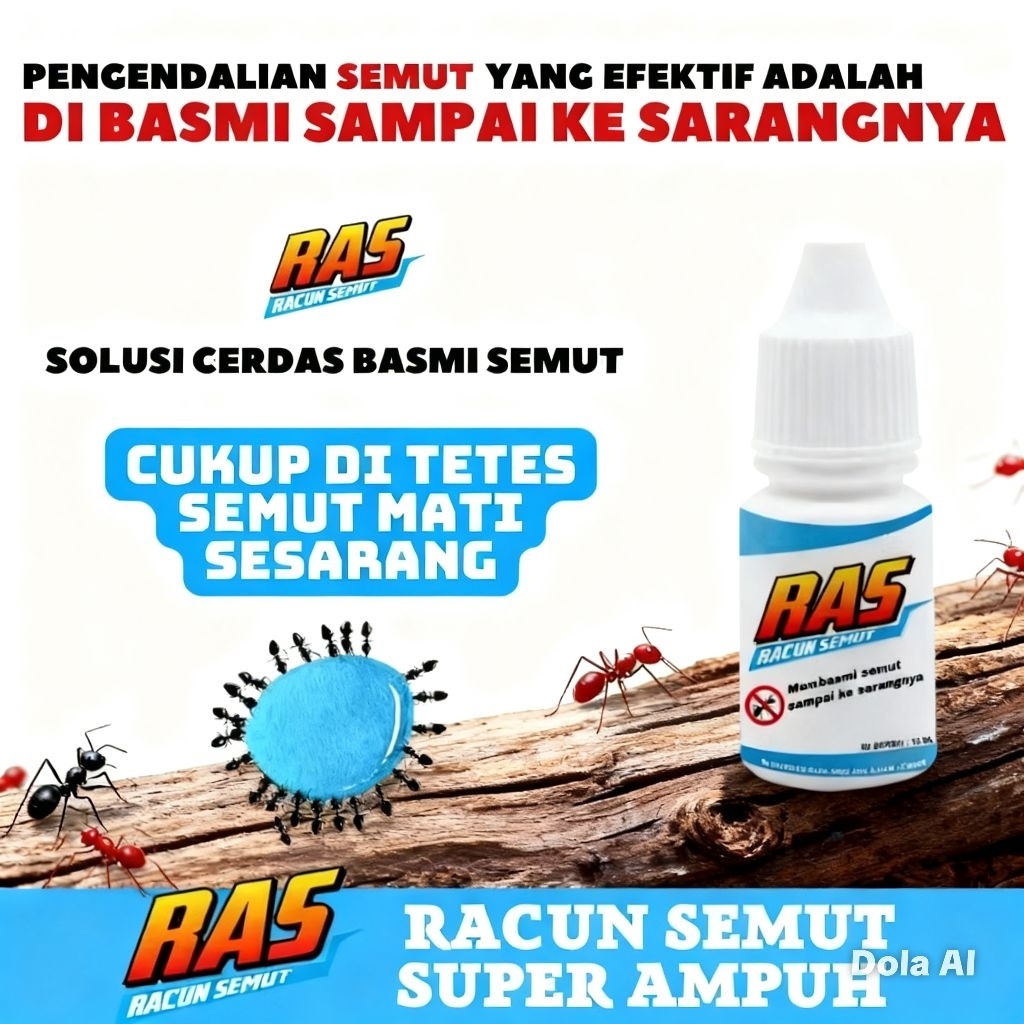 RAS RACUN PEMBASMI SEMUT SUPER AMPUH OBAT RACUN ANTI SEMUT PENGUSIR SEMUT MERAH