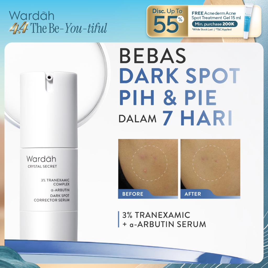 Wardah 3% Tranexamic Acid + Alpha Arbutin Crystal Secret Dark Spot Brightening Serum 20 ml - Serum D