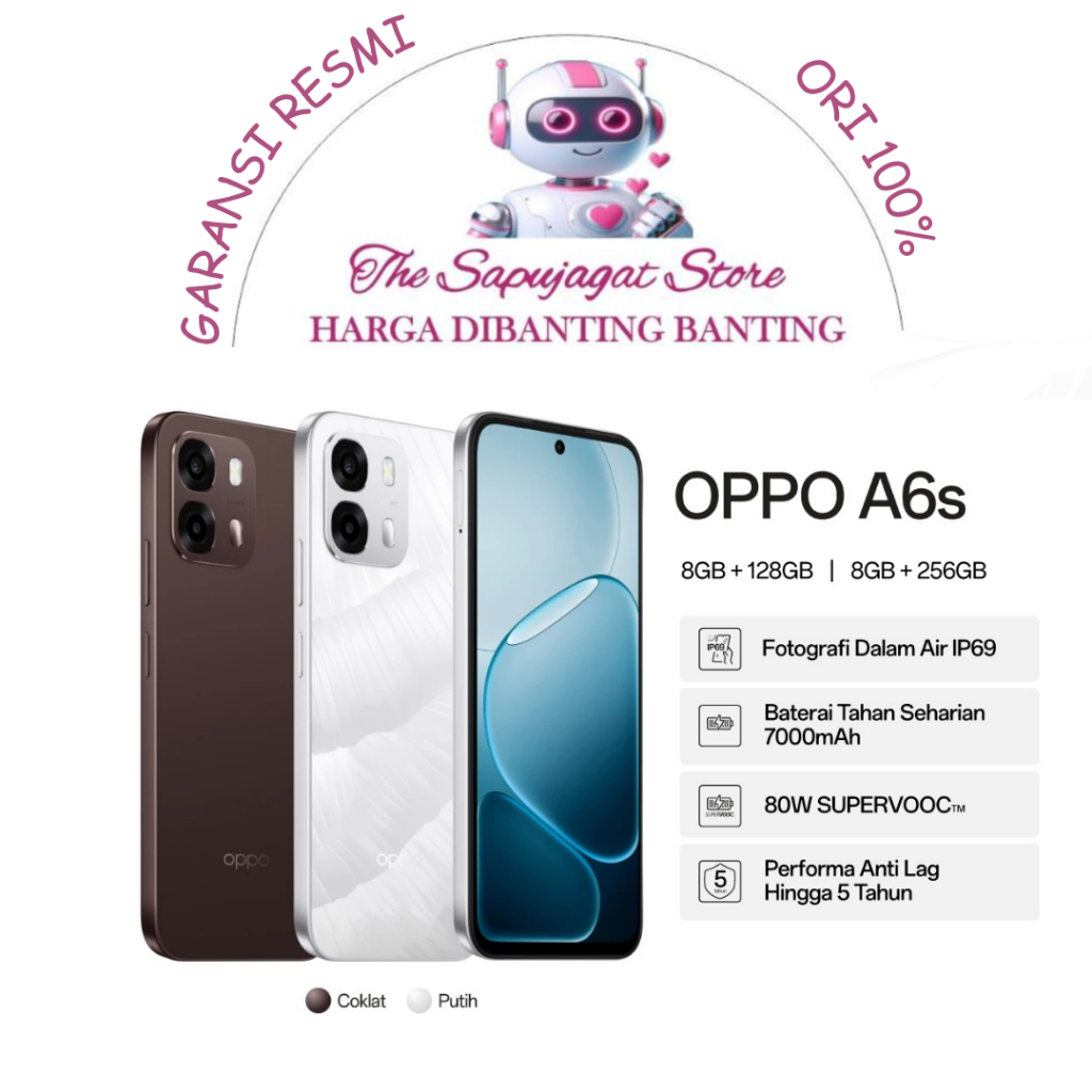 Oppo A6S 8/128 8/256 New Garansi Resmi Promo Bandung