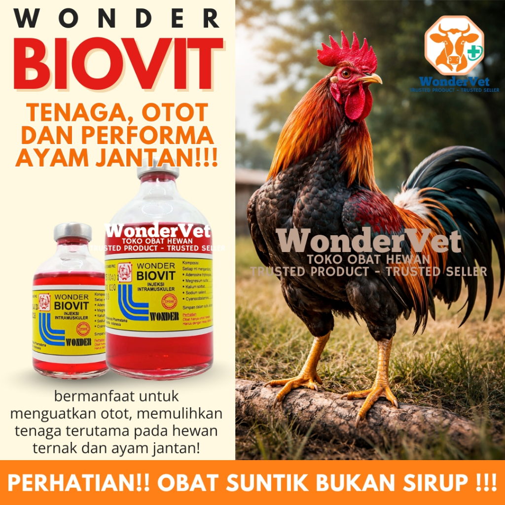 Wonder BIOVIT ATP Stamina hewan seperti biodin