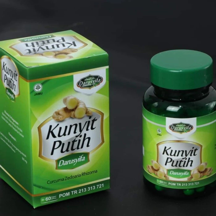 Kunyit Putih Kapsul Herbal Darusyifa Original Asli BPOM 60 Kapsul | Ekstrak Kunyit Putih Kunir Putih
