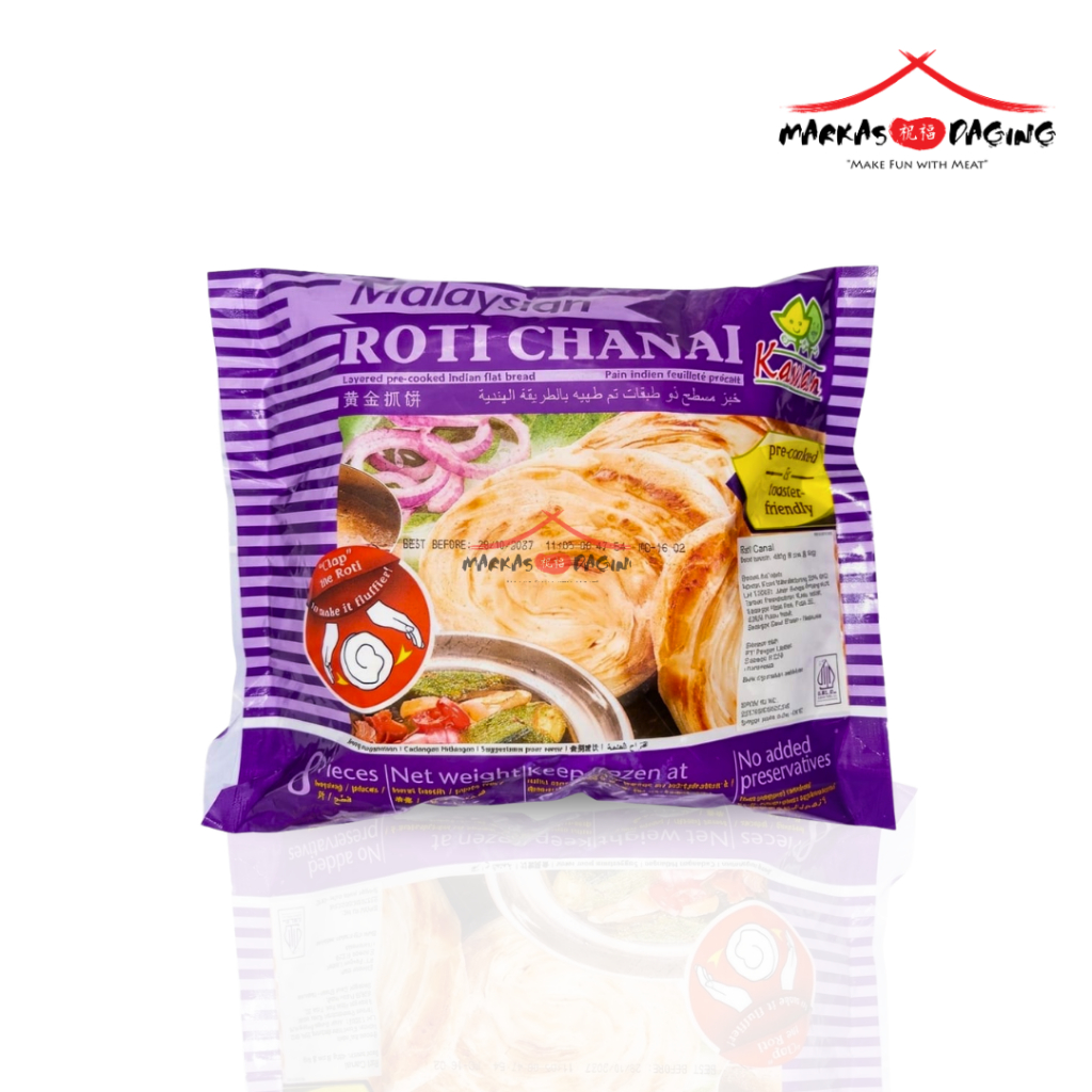 Kawan Roti CHANAI / Malaysia Roti Chanai / Canai / Cane isi 8pcs 480gr - Markasdaging