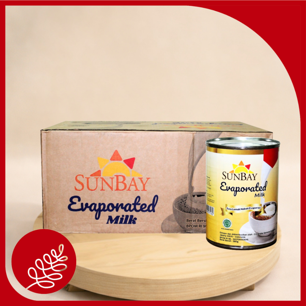 SUSU EVAPORASI SUNBAY 1 KARTON (48x380gr) / MAKANAN / MINUMAN / SUSU / SUSU EVAPORASI
