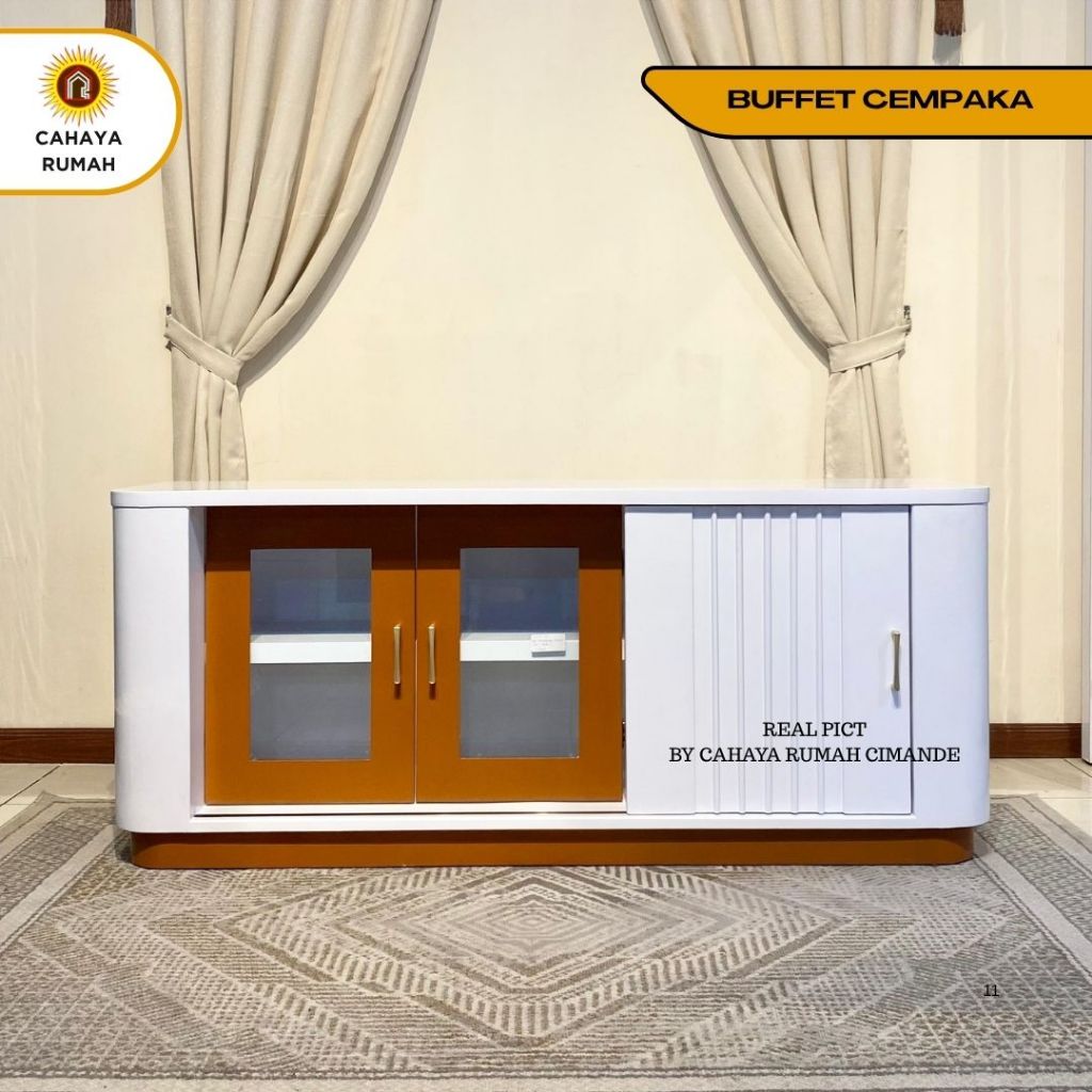 Cahaya Rumah Bojong Gede - Buffet Aesthetic Estetik Cempaka / Buffet TV / Meja TV / Meja Kecil / Mej