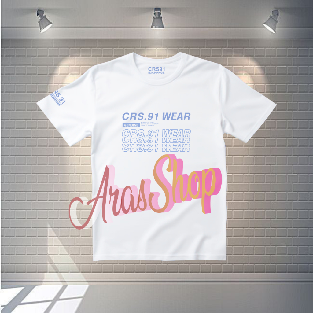 Kaos Distro Pria Wanita CRS 91 Tshirt Baju Pria Wanita CRS 91 Bahan Katun 24s Unisex