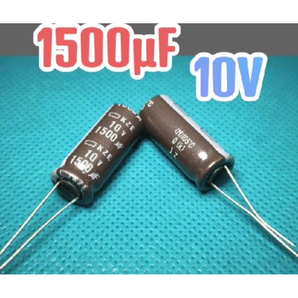 5 Pcs Kapasitor Elco 1500uf 10v Capasitor Elko 10v 1500uf