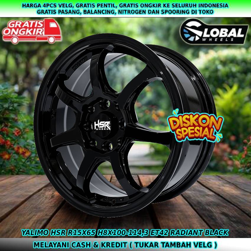 Velg racing R15 velg mobil Panther| Picanto| March| Baleno| Ignis| dll velg hsr yalimo R15