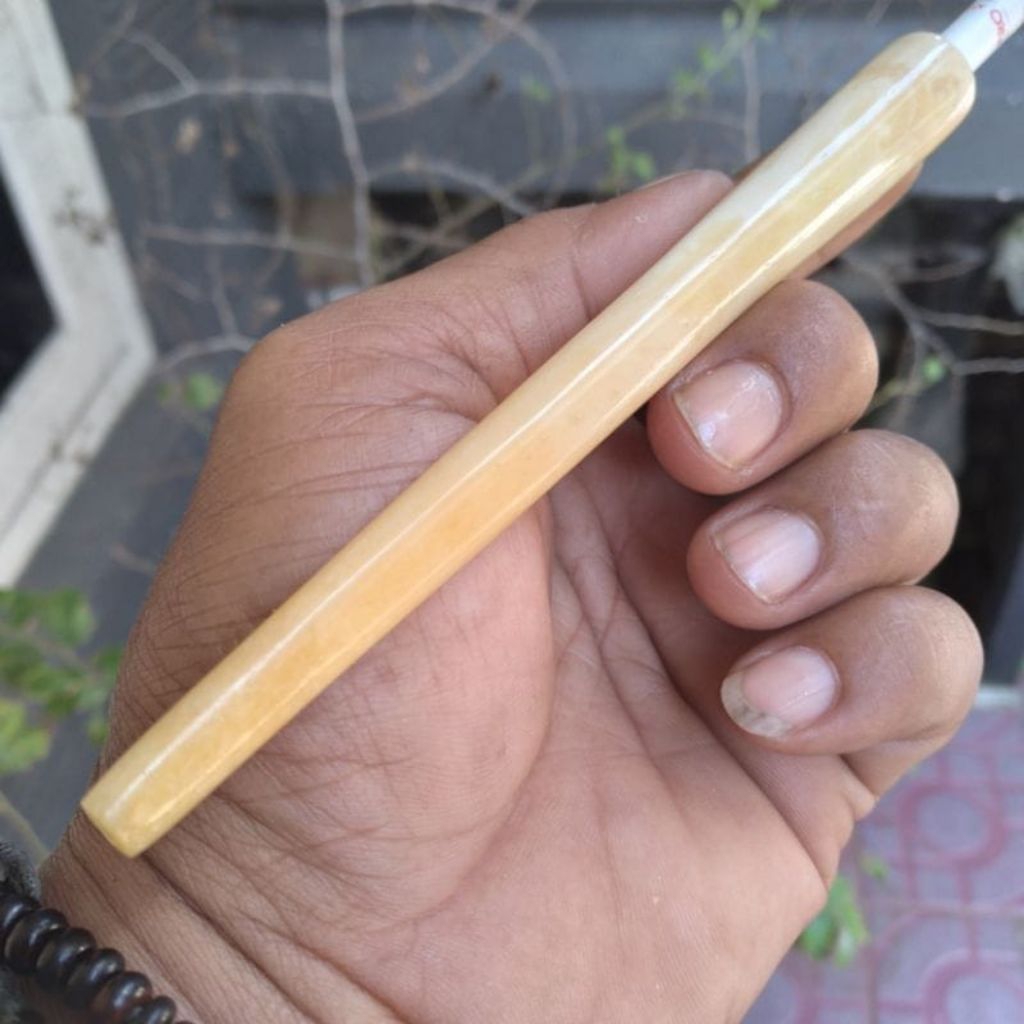 Sedotan Once Pipa Pipo Bulat Kristal Gading 12 cm