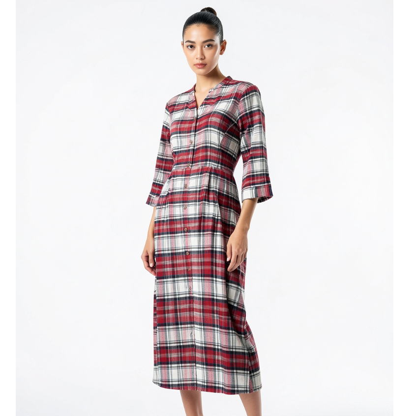 Eprise  Dress Lengan Pendek RED AP1080B | Dress Terusan Wanita Casual