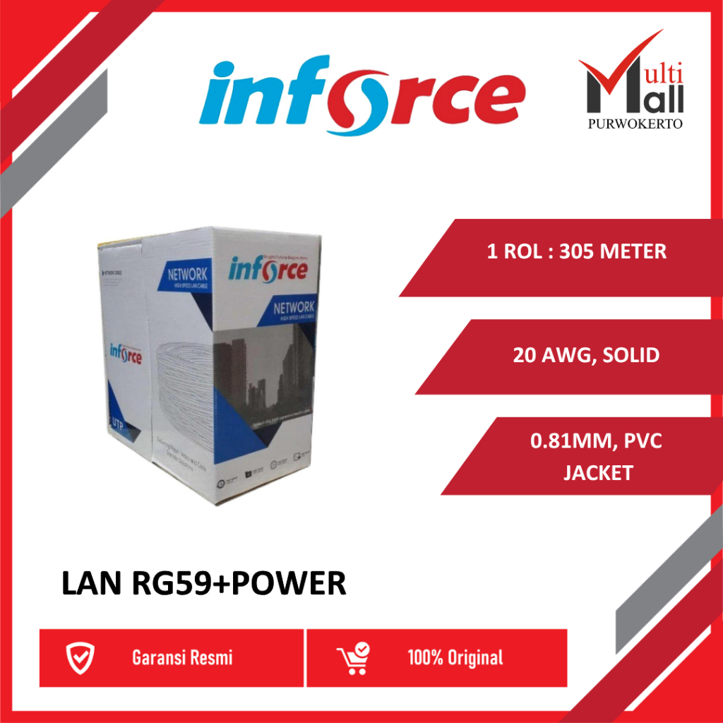 NETWORKING INFORCE KABEL LAN RG59+POWER