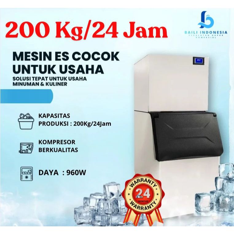 BAILI ICELER ICE CUBE MESIN ES BATU KRISTAL KOMERSIAL KAPASITAS BESAR GARANSI 24BULAN Iceler Mesin E