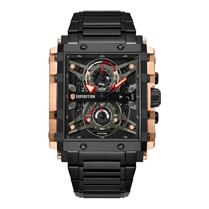 Expedition 6757 Besi & Kulit Jam Tangan Original Pria