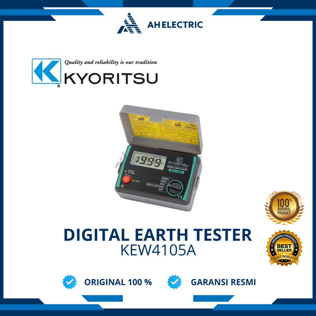 KYORITSU DIGITAL EARTH TESTER KEW4105A | GROUNDING TESTER | ALAT TEST GROUNDING | Original KYORITSU