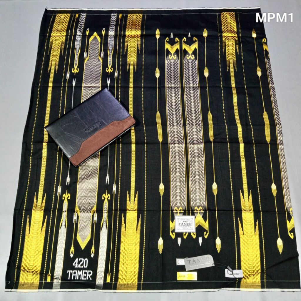 sarung TAMER 420 full sutra jahit tengah gold