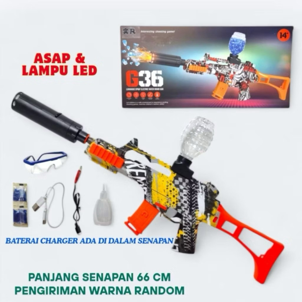 Makassar  Pistol Mainan Anak M416 Peluru Gel Electric Water Gel Blaster Gun Mainan Tembakan Anak Lak