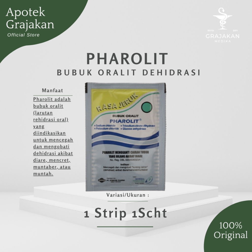 Pharolit Bubuk Oralit Larutan Elektrolyte & Pencegah Dehidrasi